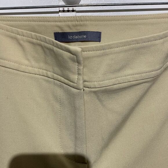 Liz Claiborne Women's Tan Audra Flat Front Straight Leg Dress Pants Size 10 - Picture 5 of 11